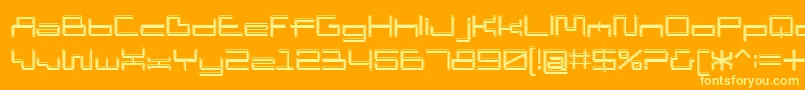D3 Pipisms Font – Yellow Fonts on Orange Background