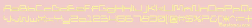 D3 Pipisms Font – Yellow Fonts on Pink Background