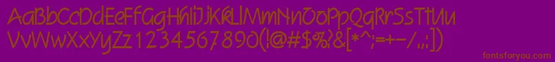 SkizzedbBold Font – Brown Fonts on Purple Background