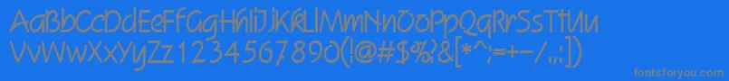 SkizzedbBold-fontti – harmaat kirjasimet sinisellä taustalla