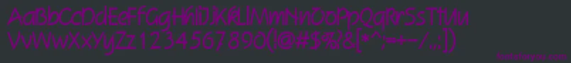 SkizzedbBold-fontti – violetit fontit mustalla taustalla