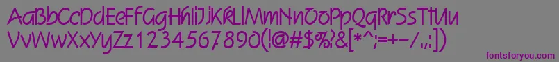 SkizzedbBold Font – Purple Fonts on Gray Background
