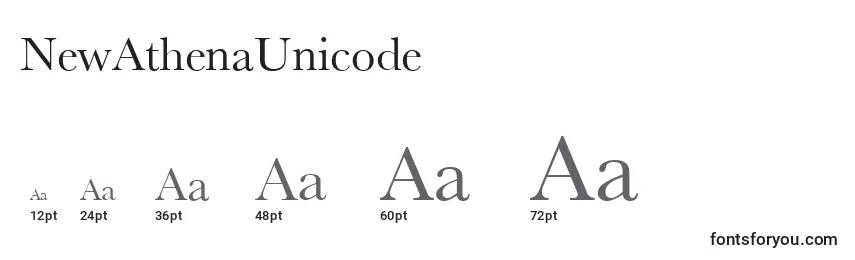 Größen der Schriftart NewAthenaUnicode