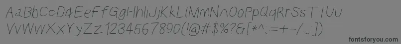 Kabinasebdobl Font – Black Fonts on Gray Background