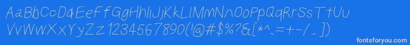 Kabinasebdobl Font – Pink Fonts on Blue Background