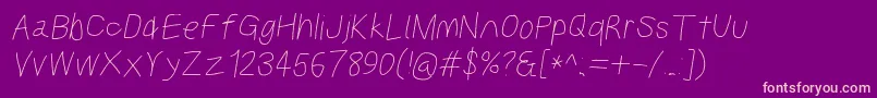 Kabinasebdobl Font – Pink Fonts on Purple Background