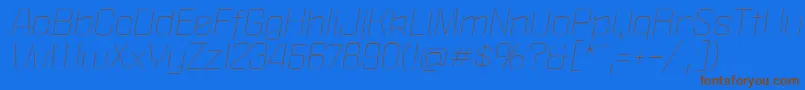 PoliticaXtLightItalic Font – Brown Fonts on Blue Background