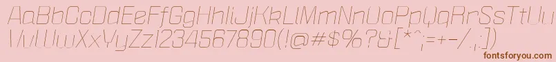 PoliticaXtLightItalic Font – Brown Fonts on Pink Background