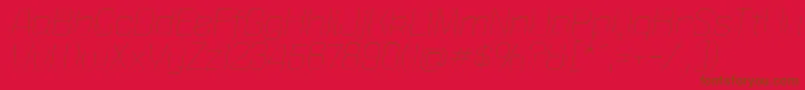 PoliticaXtLightItalic-fontti – ruskeat fontit punaisella taustalla