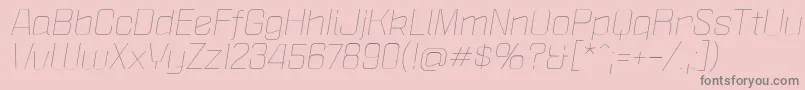 Шрифт PoliticaXtLightItalic – серые шрифты на розовом фоне