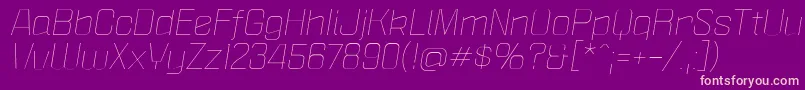 Police PoliticaXtLightItalic – polices roses sur fond violet