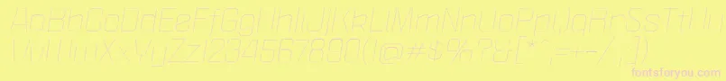 fuente PoliticaXtLightItalic – Fuentes Rosadas Sobre Fondo Amarillo