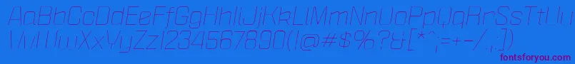 Шрифт PoliticaXtLightItalic – фиолетовые шрифты на синем фоне