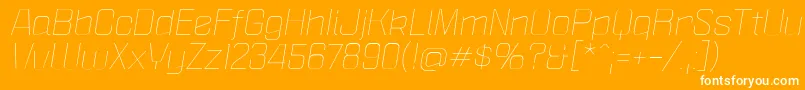 PoliticaXtLightItalic Font – White Fonts on Orange Background