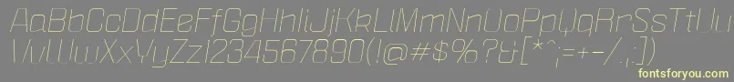 PoliticaXtLightItalic Font – Yellow Fonts on Gray Background