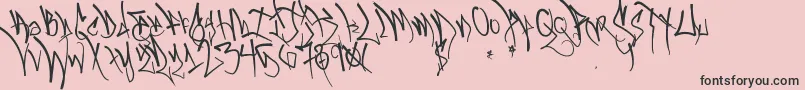Blackbookone Font – Black Fonts on Pink Background