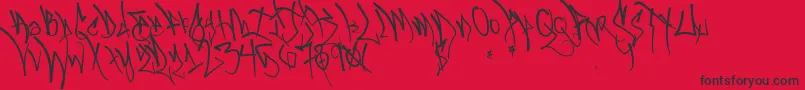 Blackbookone Font – Black Fonts on Red Background