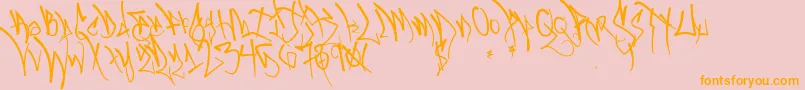 Blackbookone Font – Orange Fonts on Pink Background