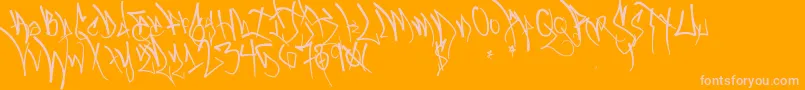Blackbookone Font – Pink Fonts on Orange Background