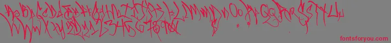 Blackbookone Font – Red Fonts on Gray Background