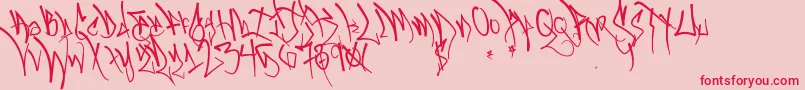 Blackbookone Font – Red Fonts on Pink Background