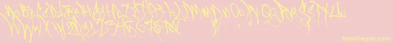 Blackbookone Font – Yellow Fonts on Pink Background