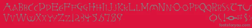 LetterbedNormal Font – Gray Fonts on Red Background