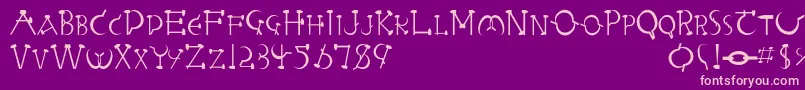 LetterbedNormal Font – Pink Fonts on Purple Background