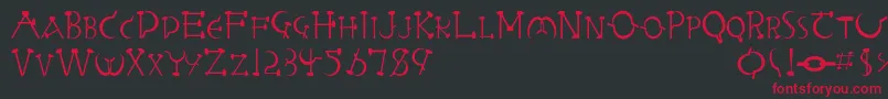 LetterbedNormal Font – Red Fonts on Black Background