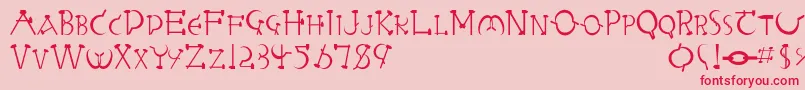 LetterbedNormal Font – Red Fonts on Pink Background