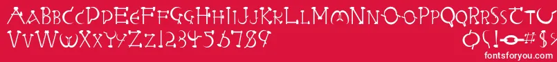LetterbedNormal Font – White Fonts on Red Background