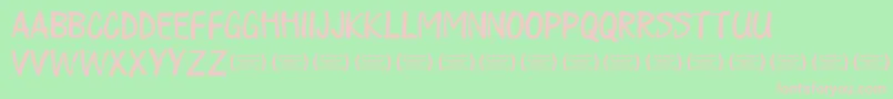 PlayalldayRegular Font – Pink Fonts on Green Background