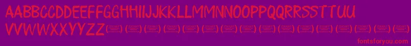 PlayalldayRegular Font – Red Fonts on Purple Background