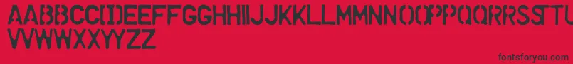 DollarStoreStencil Font – Black Fonts on Red Background