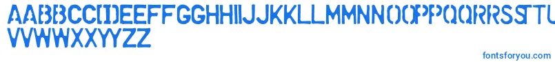 フォントDollarStoreStencil – 白い背景に青い文字