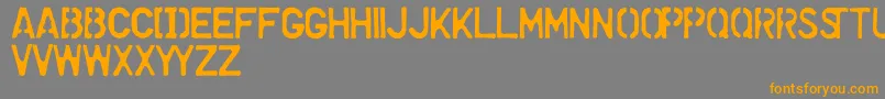 DollarStoreStencil Font – Orange Fonts on Gray Background