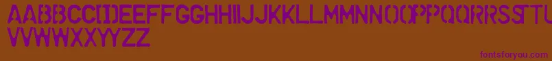DollarStoreStencil Font – Purple Fonts on Brown Background