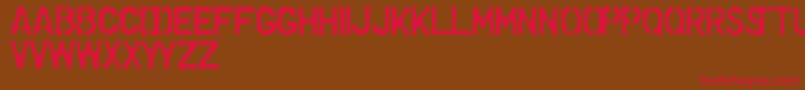 DollarStoreStencil Font – Red Fonts on Brown Background