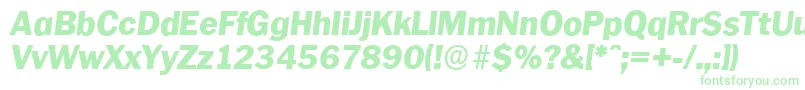 Czcionka PlymouthserialHeavyItalic – zielone czcionki