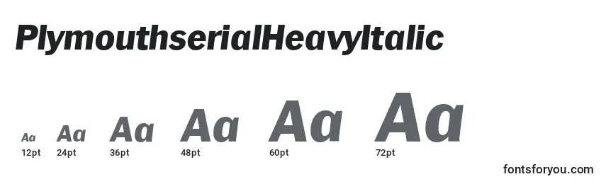 PlymouthserialHeavyItalic Font Sizes