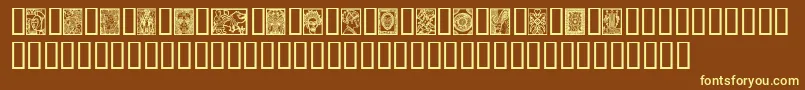 Africandesign Font – Yellow Fonts on Brown Background