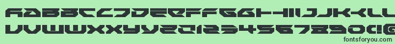 Royalsamuraiexpand Font – Black Fonts on Green Background