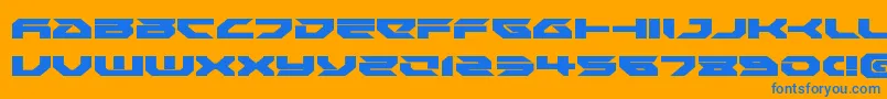 Royalsamuraiexpand Font – Blue Fonts on Orange Background