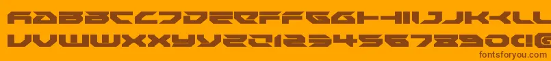 Royalsamuraiexpand Font – Brown Fonts on Orange Background