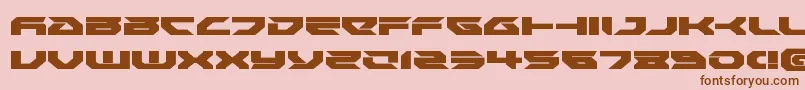 Royalsamuraiexpand Font – Brown Fonts on Pink Background