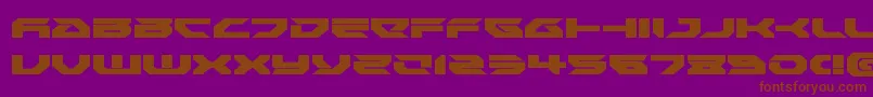 Royalsamuraiexpand-fontti – ruskeat fontit violetilla taustalla