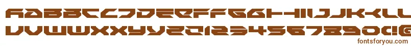 フォントRoyalsamuraiexpand – 白い背景に茶色のフォント