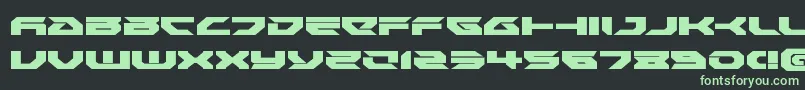 Royalsamuraiexpand Font – Green Fonts on Black Background