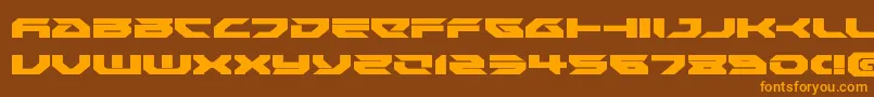 Royalsamuraiexpand Font – Orange Fonts on Brown Background