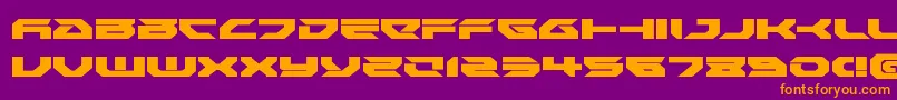 Royalsamuraiexpand Font – Orange Fonts on Purple Background